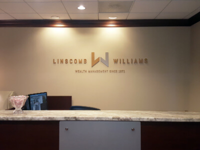 office reception signs - Houston, TX - Liscomb Williams