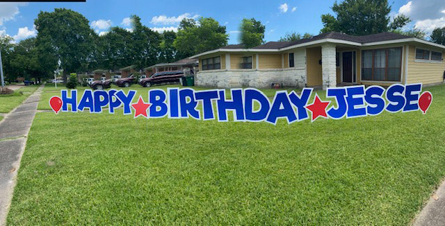 happy birthday yard sign letters
