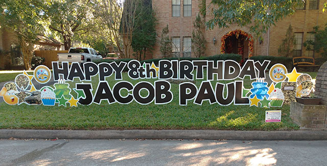happy birthday sign for yard