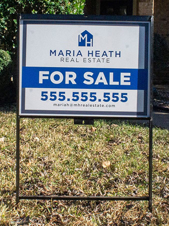 real estate sign metal frame