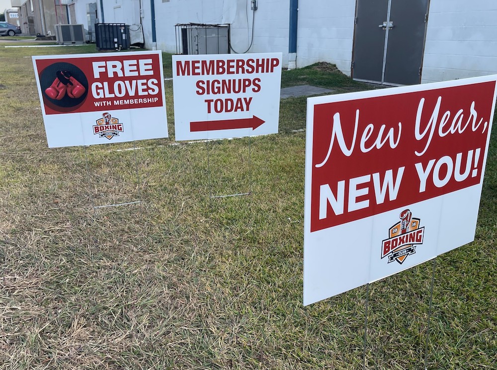 Gym yard signs