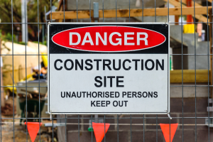 construction site danger sign