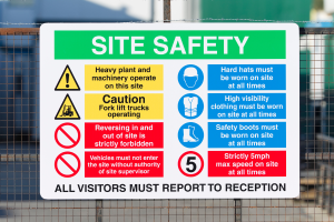 construction site safety sign