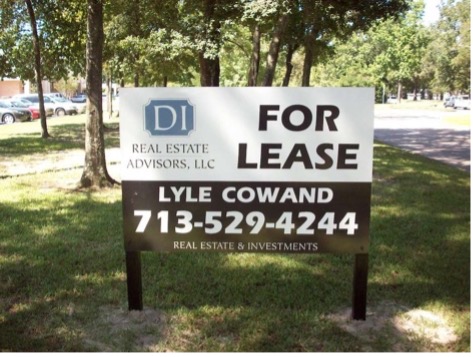 Commercial Real Estate Sign - Houston Sign Company - For Lease Sign