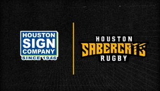 Houston Sign and Houston Sabercats Rugby - partnership.